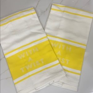 Kate Spade “With A Twist” dish towels set of 2